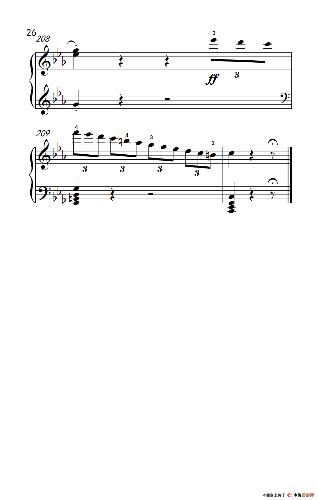 第八钢琴奏鸣曲（悲怆） 快板的回旋曲