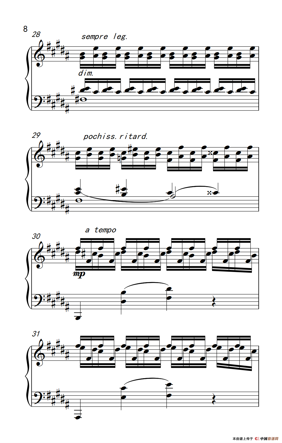 莫什科夫斯基 钢琴练习曲（第十五首）