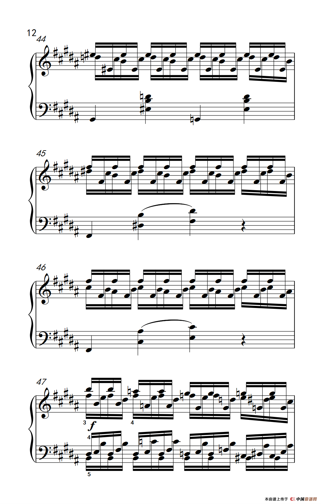 莫什科夫斯基 钢琴练习曲（第十五首）