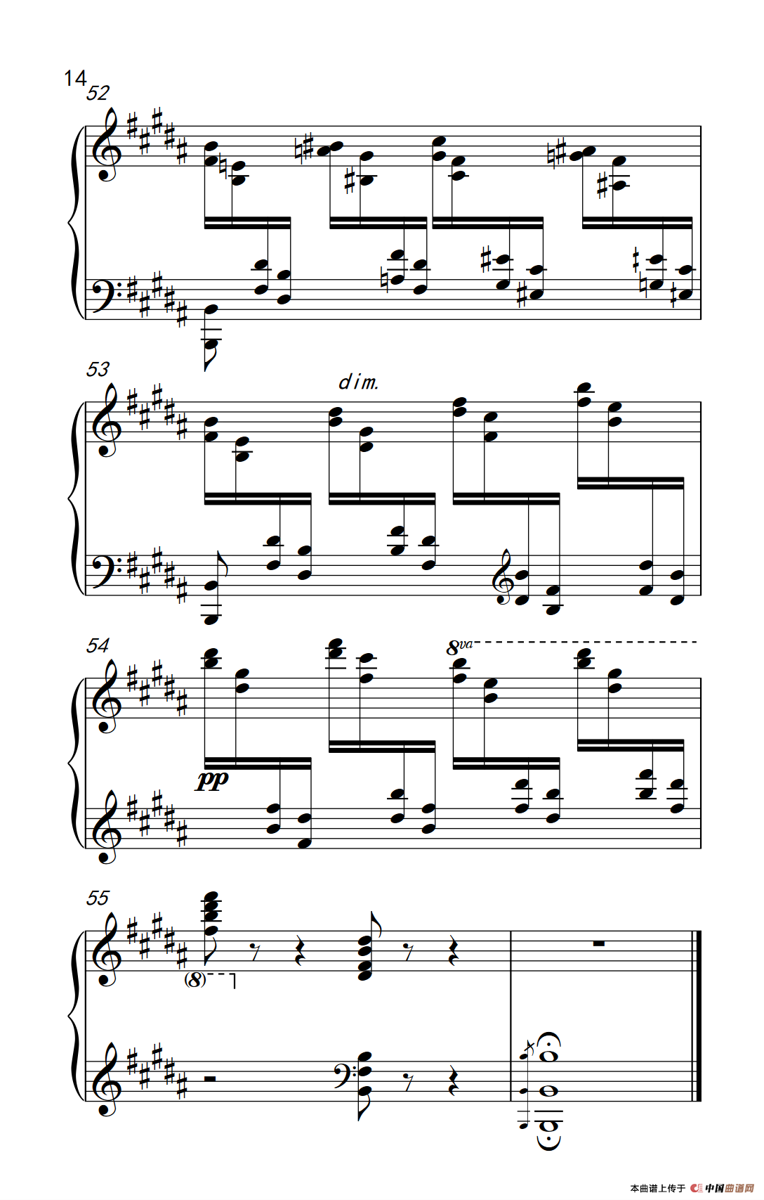 莫什科夫斯基 钢琴练习曲（第十五首）