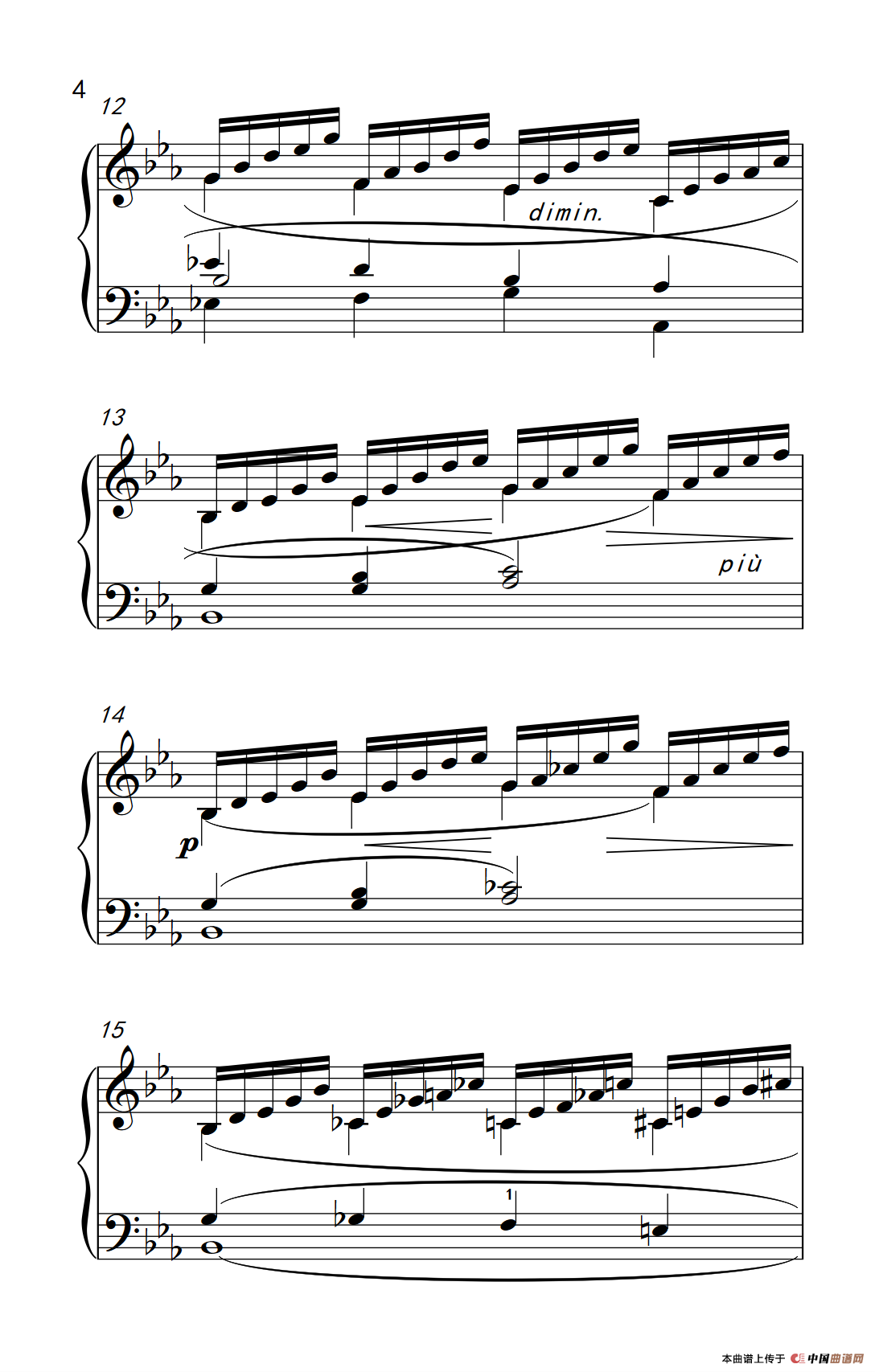 莫什科夫斯基 钢琴练习曲（第十四首）