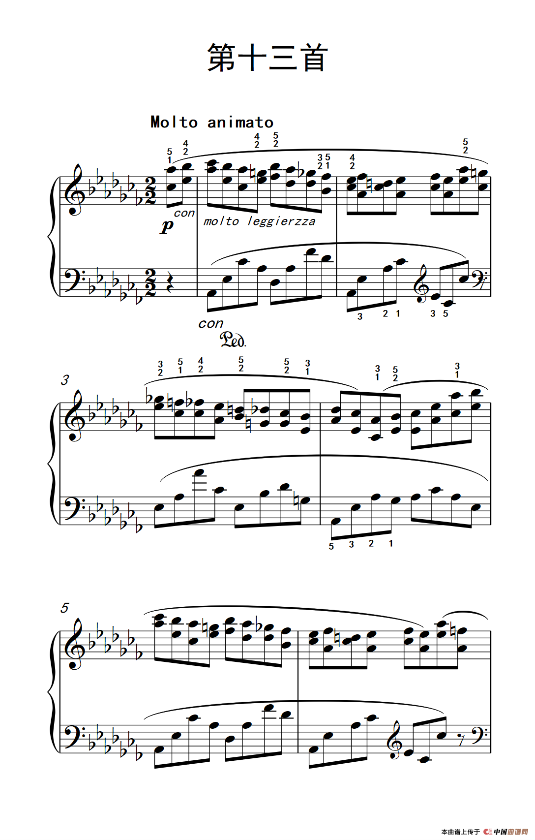 莫什科夫斯基 钢琴练习曲（第十三首）