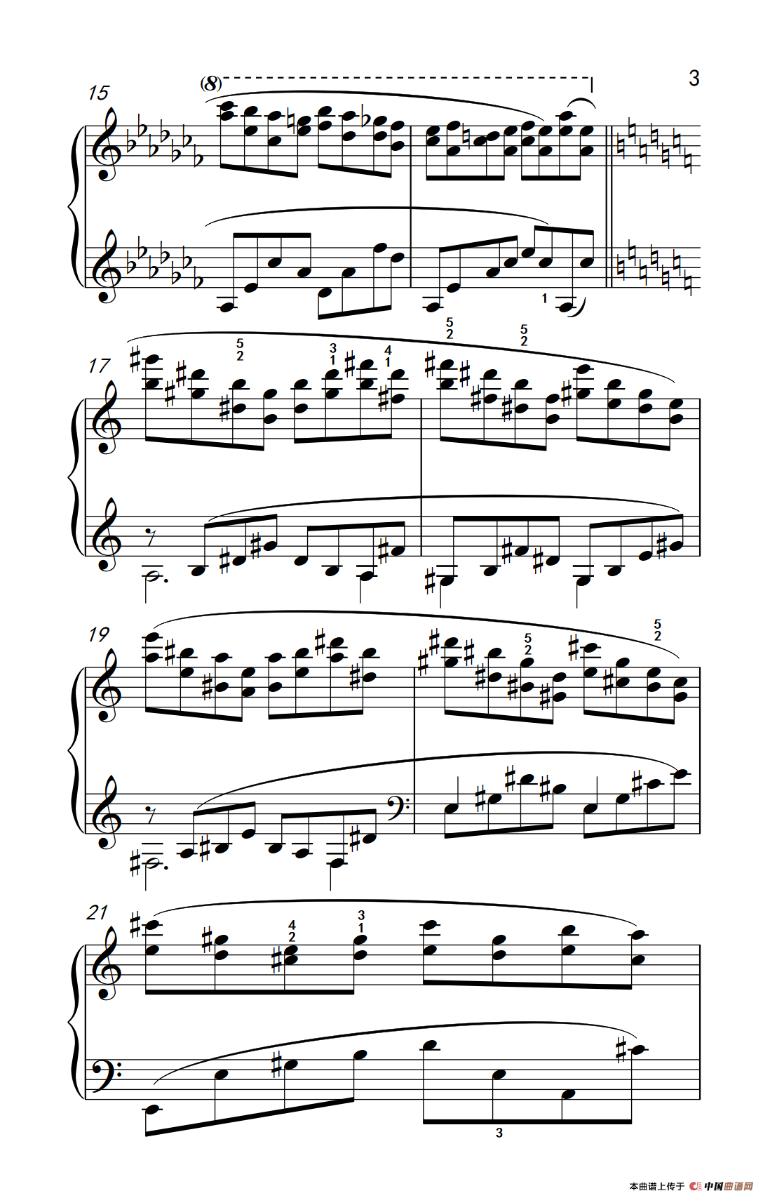 莫什科夫斯基 钢琴练习曲（第十三首）