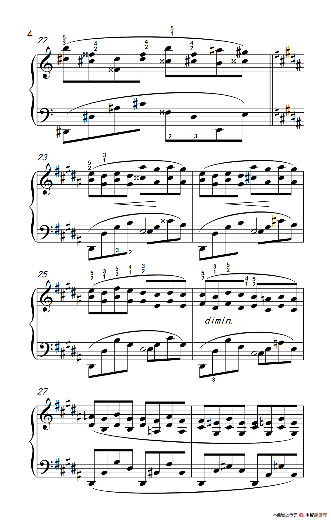 莫什科夫斯基 钢琴练习曲（第十三首）