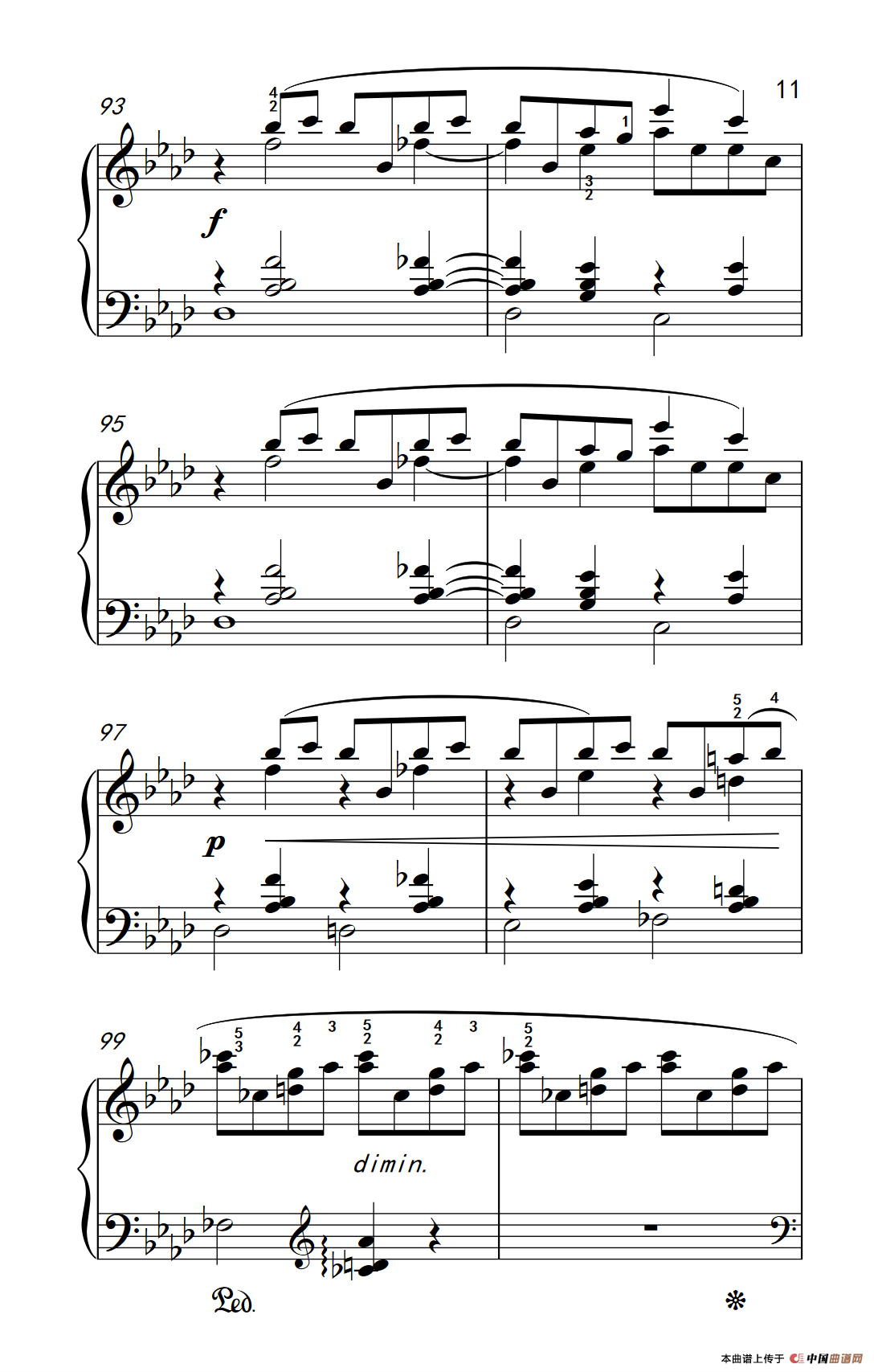 莫什科夫斯基 钢琴练习曲（第十三首）