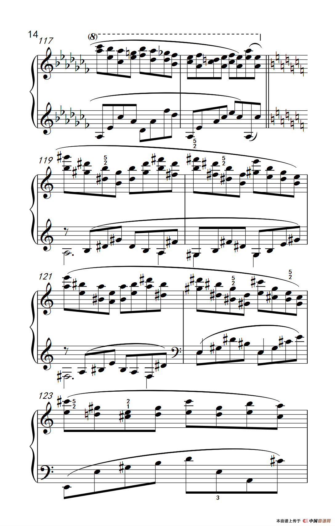 莫什科夫斯基 钢琴练习曲（第十三首）