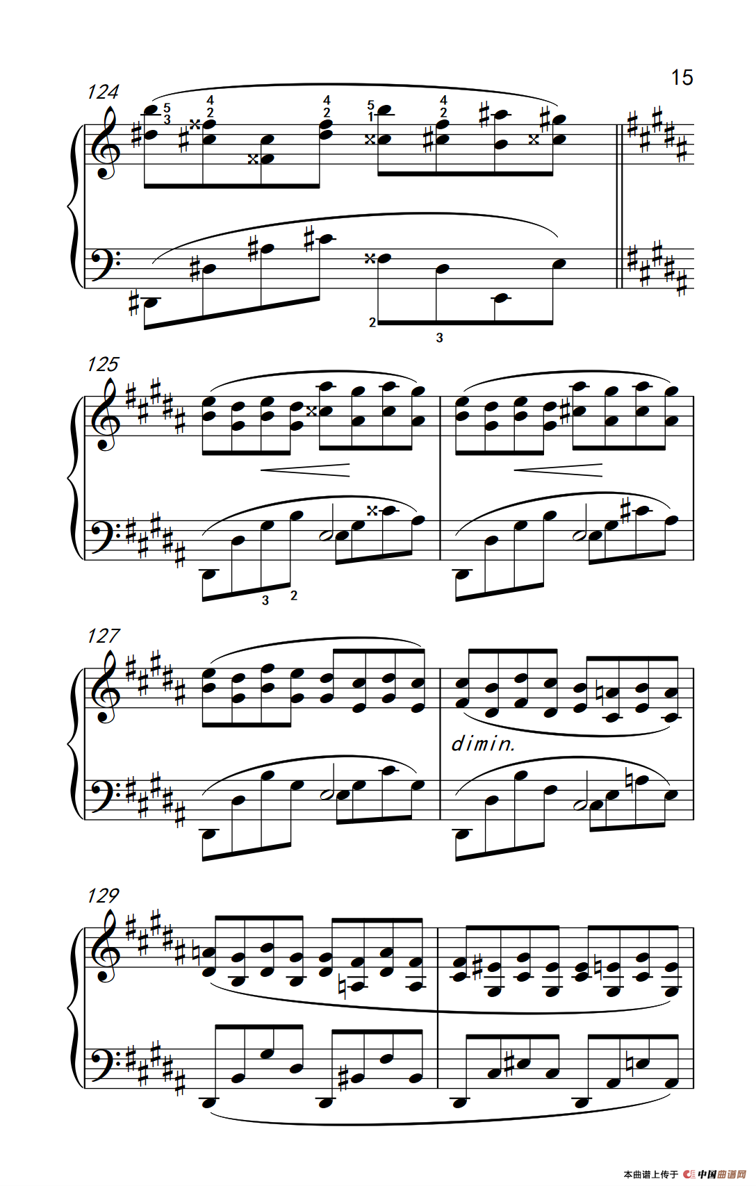 莫什科夫斯基 钢琴练习曲（第十三首）