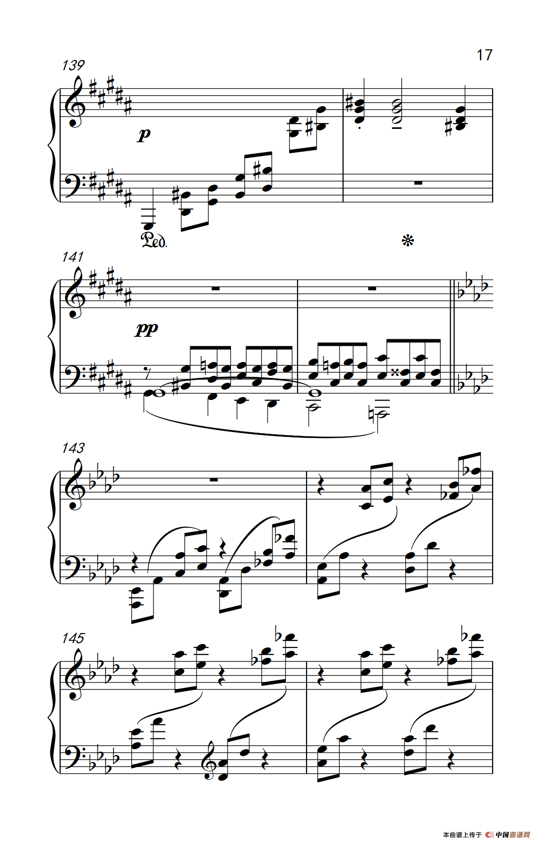 莫什科夫斯基 钢琴练习曲（第十三首）