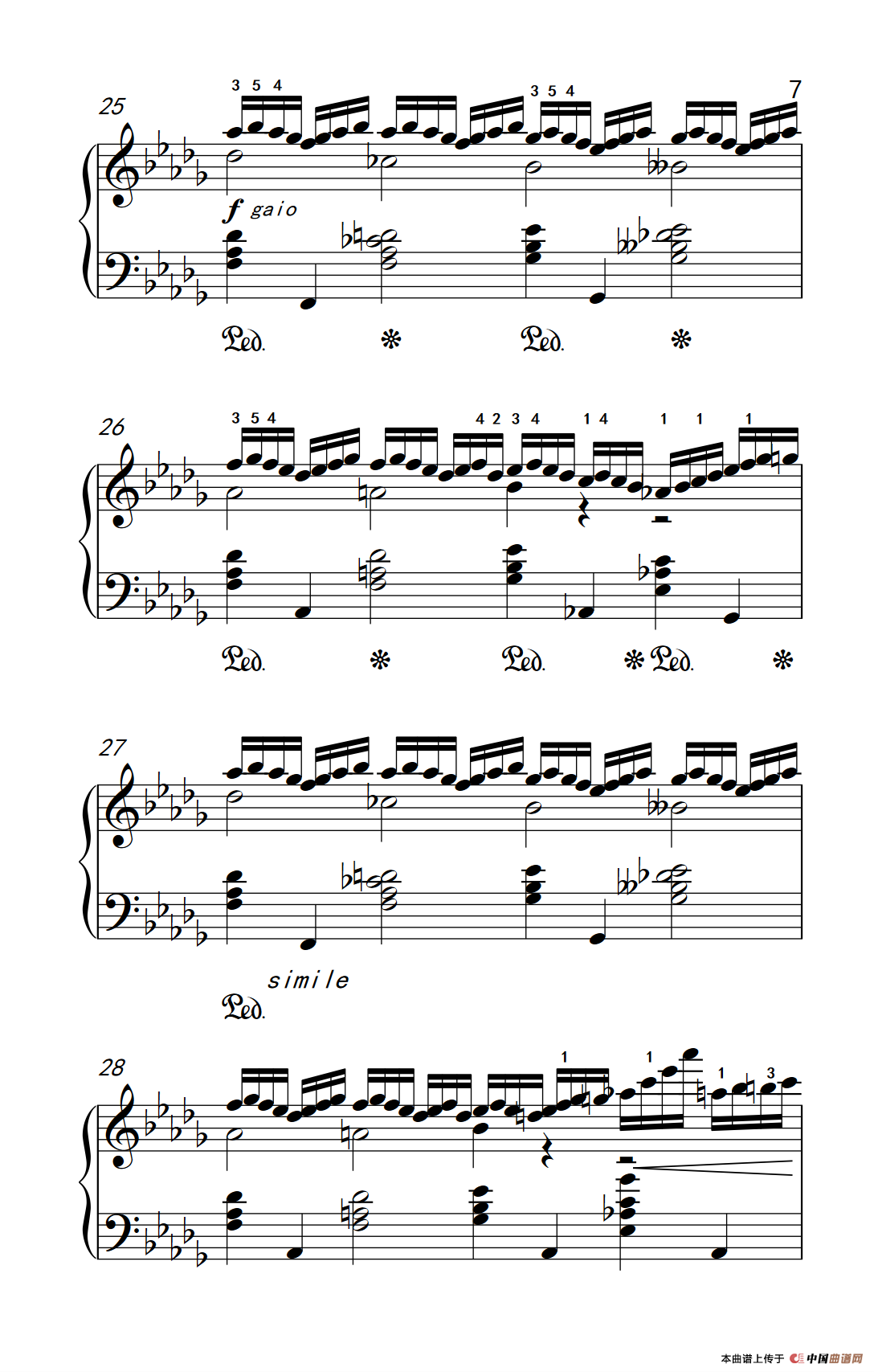 莫什科夫斯基 钢琴练习曲（第十二首）