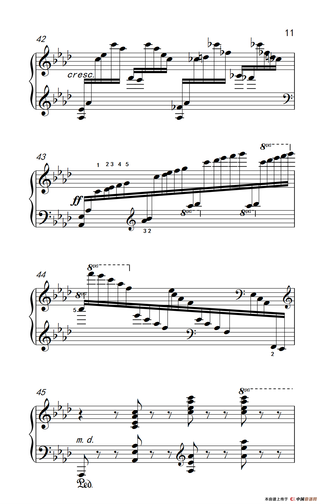 莫什科夫斯基 钢琴练习曲（第十一首）