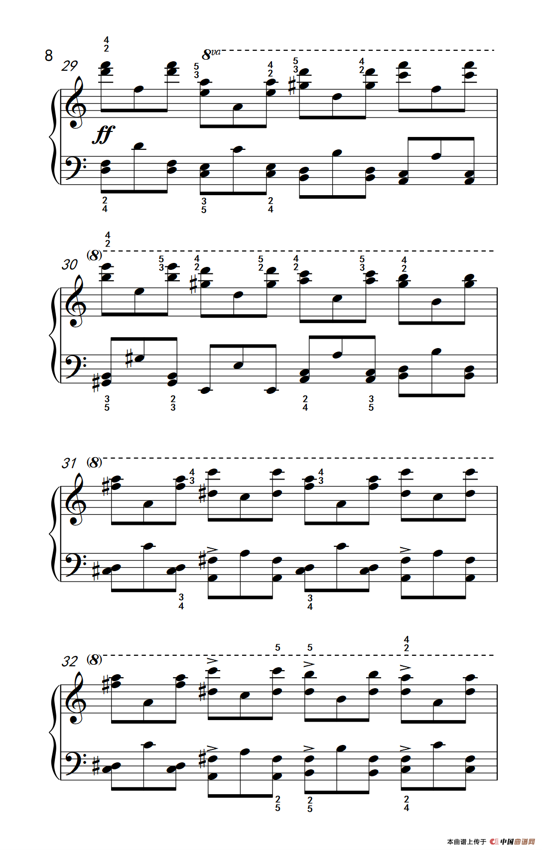 莫什科夫斯基 钢琴练习曲（第八首）