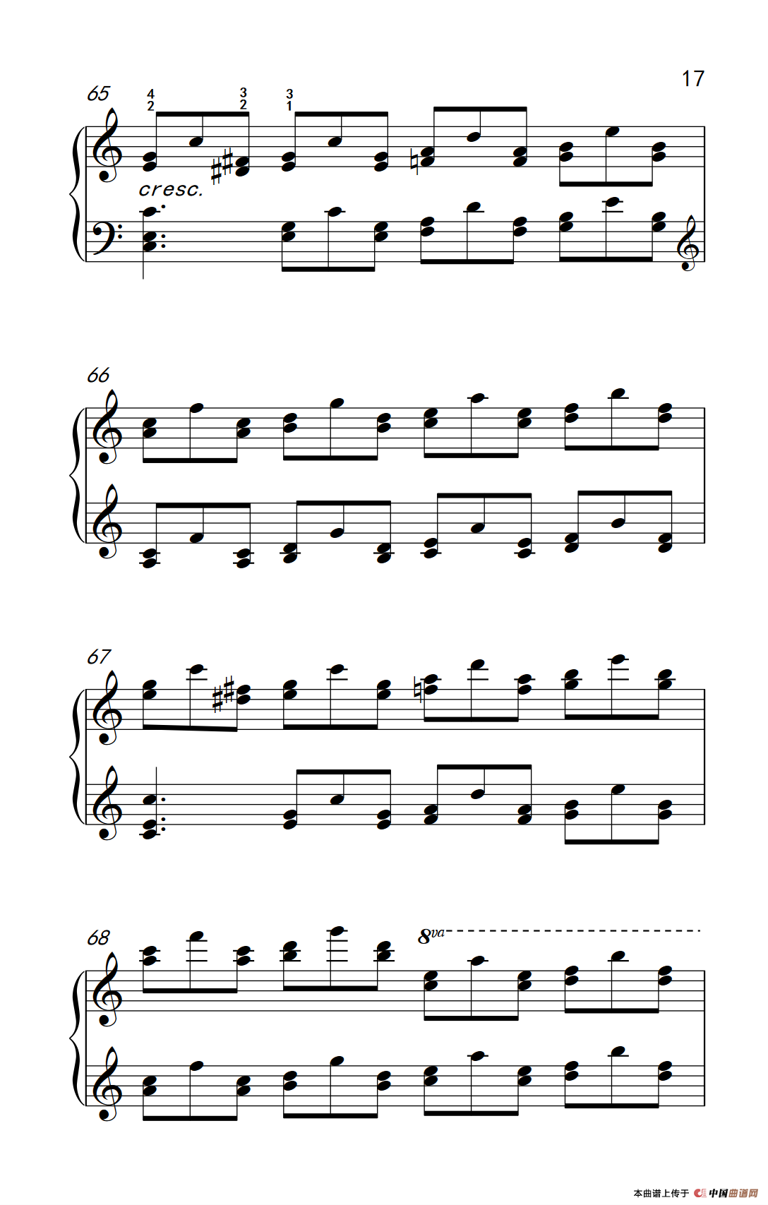 莫什科夫斯基 钢琴练习曲（第八首）