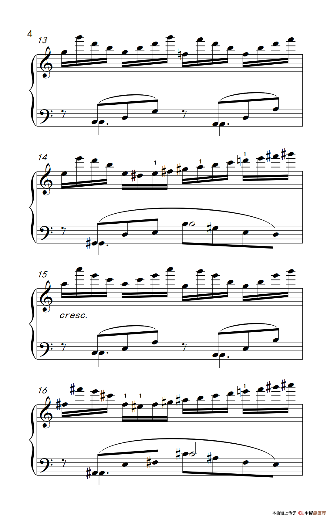 莫什科夫斯基 钢琴练习曲（第五首）