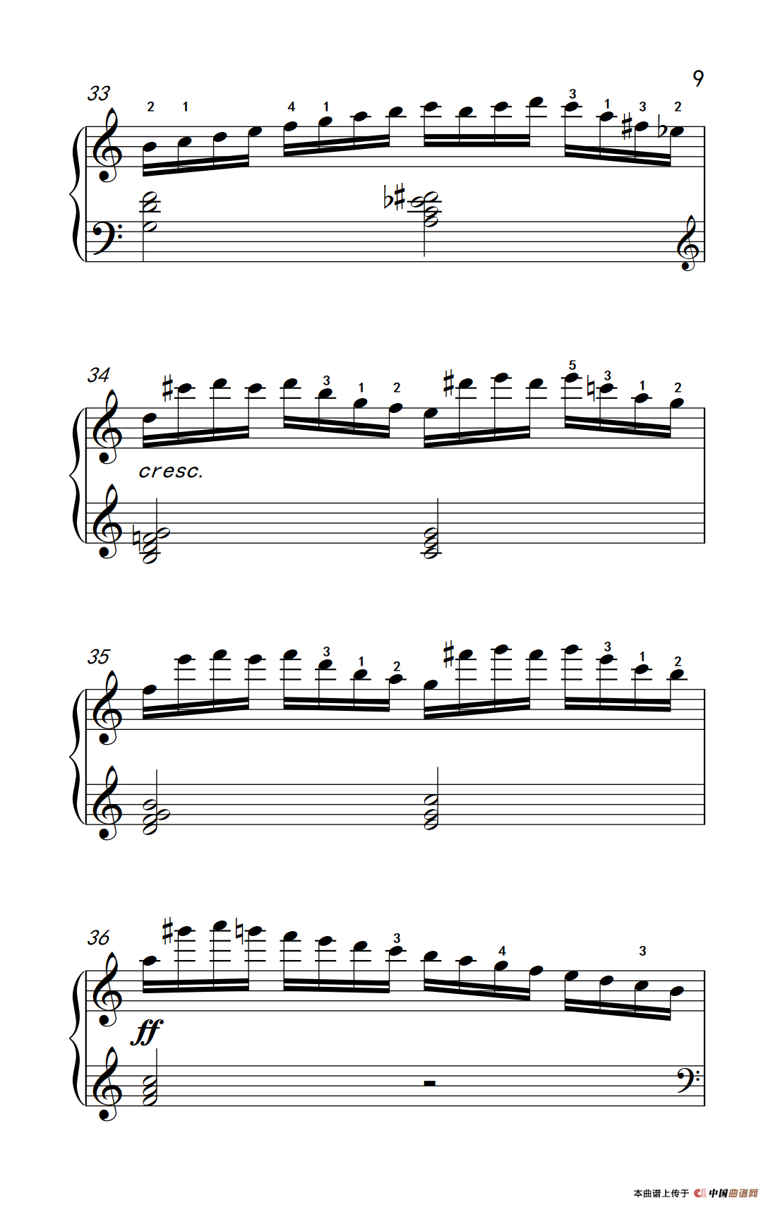 莫什科夫斯基 钢琴练习曲（第五首）