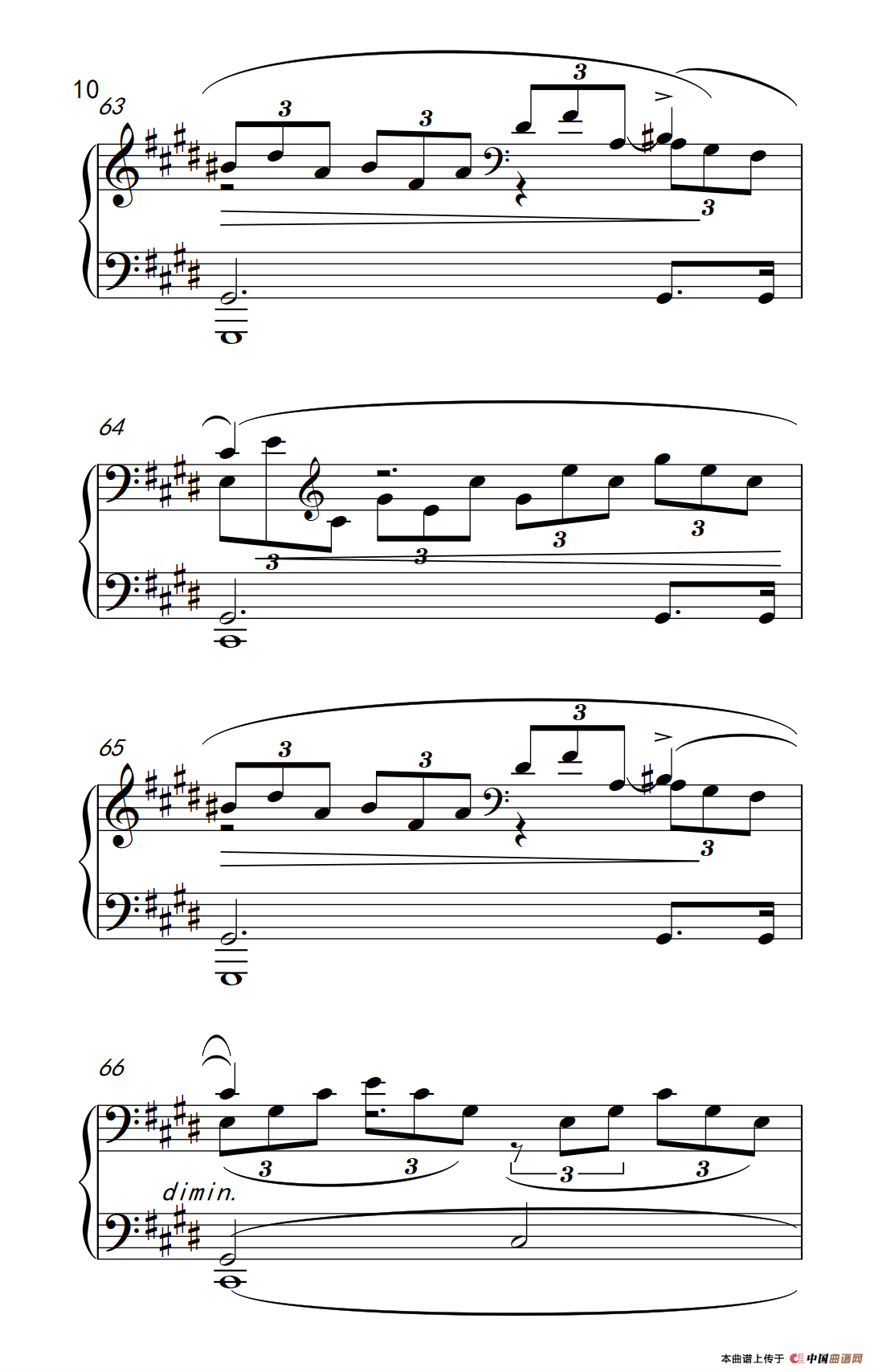 ”月光“奏鸣曲第一乐章