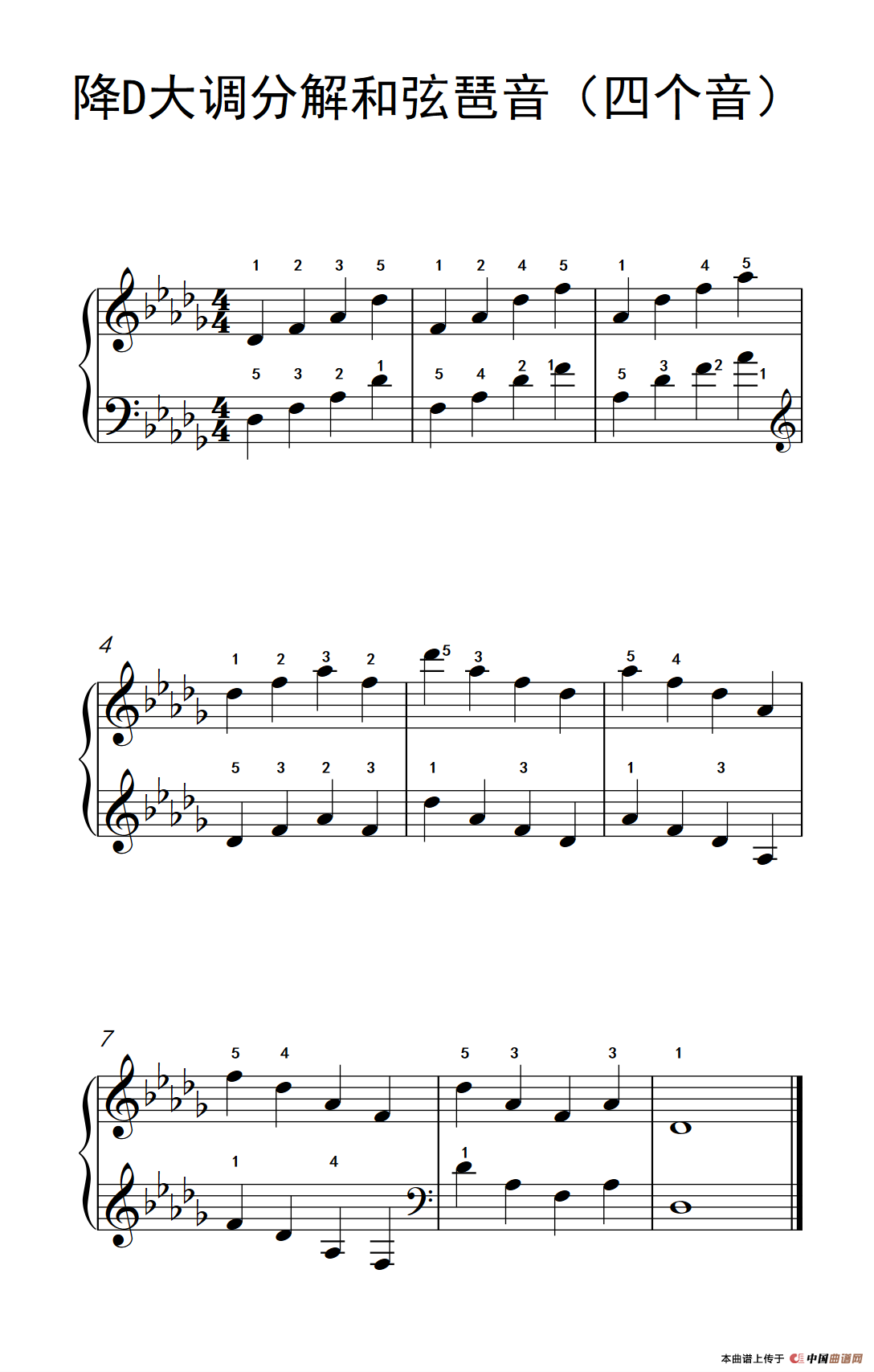 降D大调主和弦（三个音）（孩子们的钢琴音阶、和弦与琶音 2）