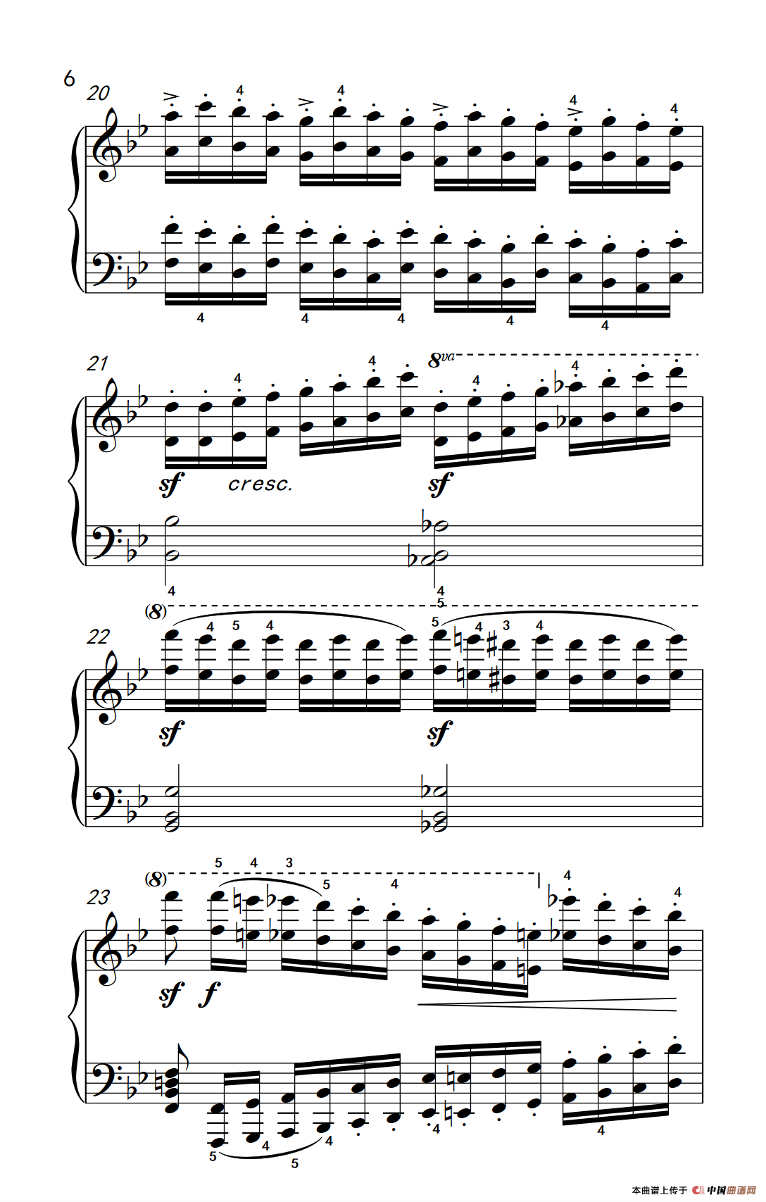 车尔尼钢琴八度练习曲 553（6）