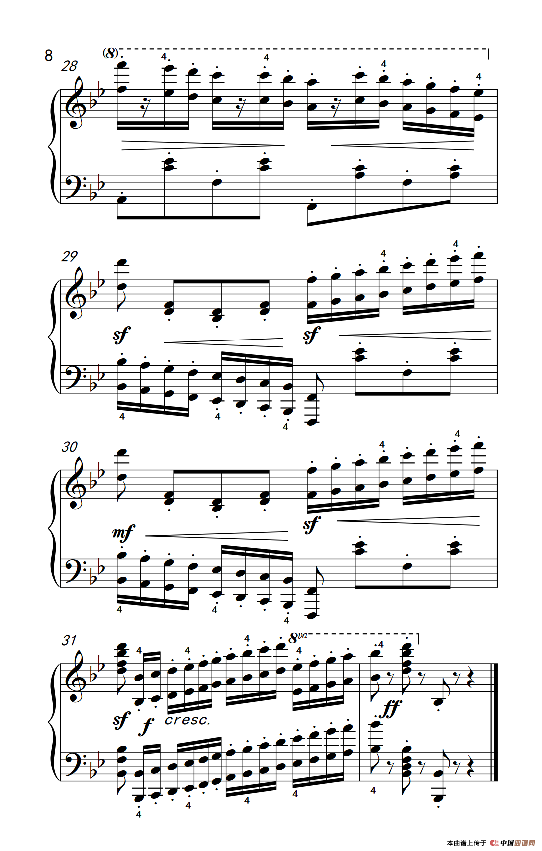 车尔尼钢琴八度练习曲 553（6）