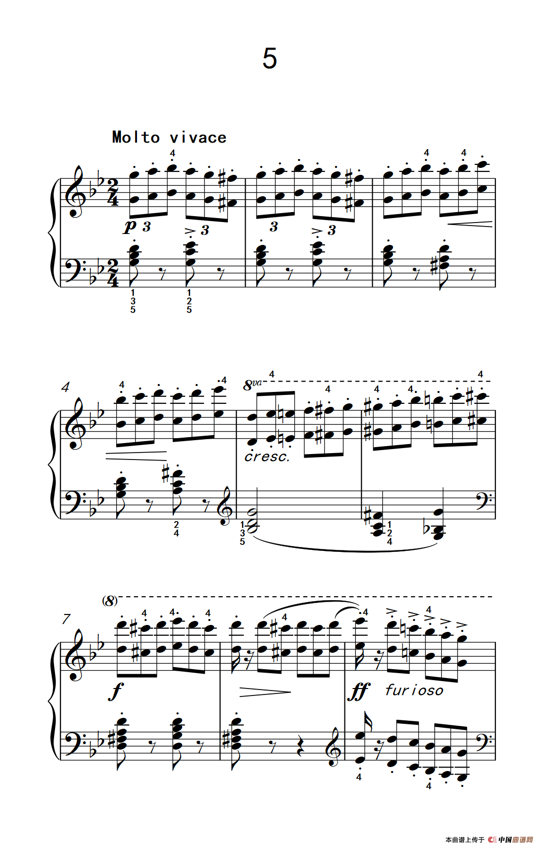 车尔尼钢琴八度练习曲 553（5）