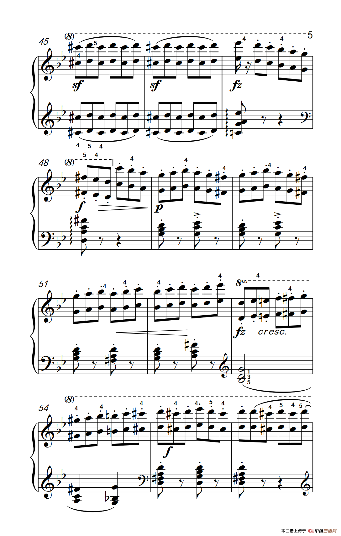 车尔尼钢琴八度练习曲 553（5）