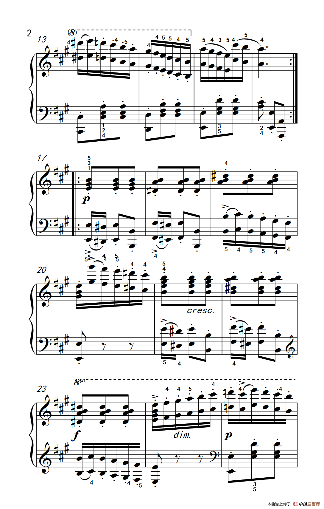 车尔尼钢琴八度练习曲 553（3）