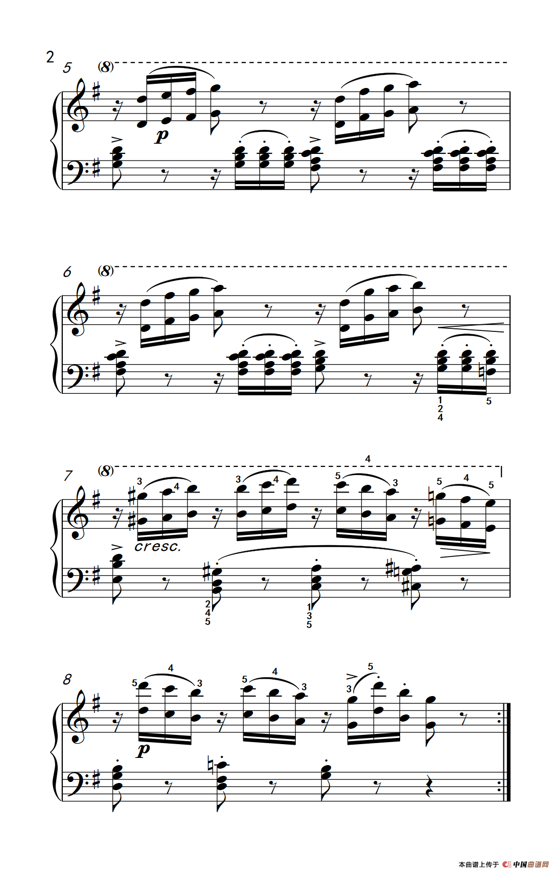 车尔尼钢琴八度练习曲 553（2）