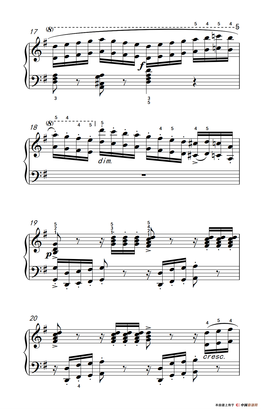 车尔尼钢琴八度练习曲 553（2）