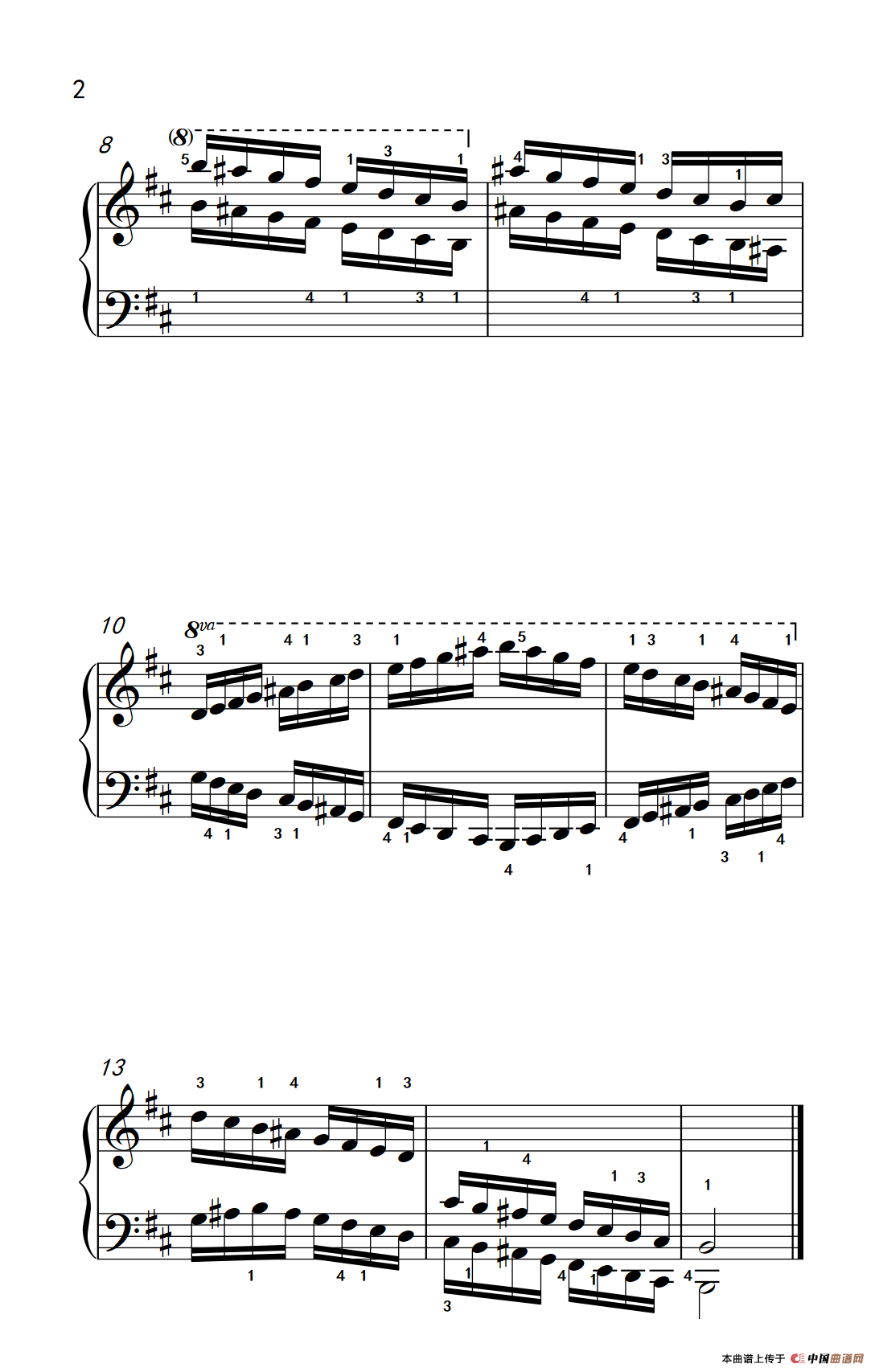 B小调音阶（反向四个八度）（儿童钢琴练习曲）