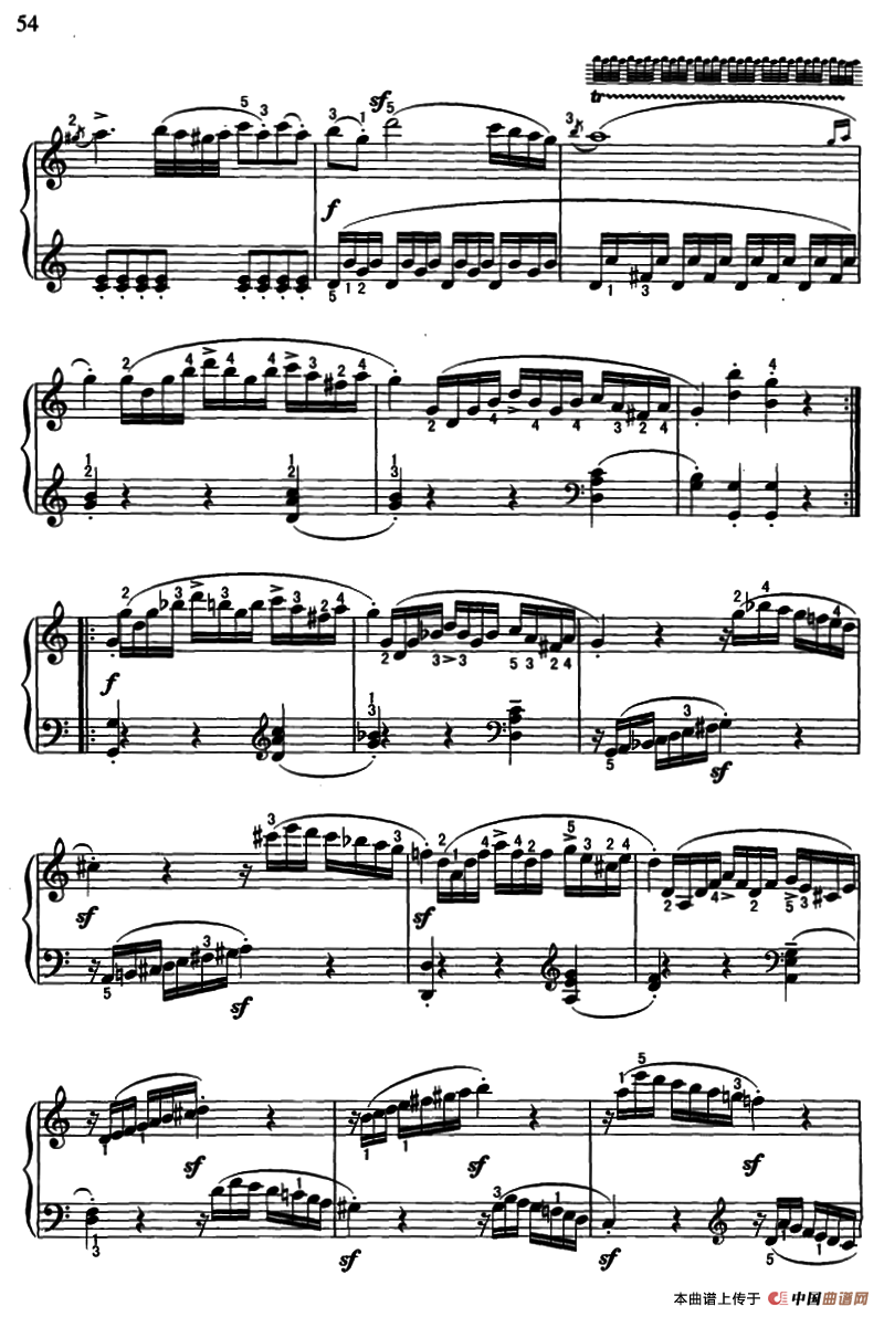 C大调小奏鸣曲第一乐章（莫扎特作曲版）