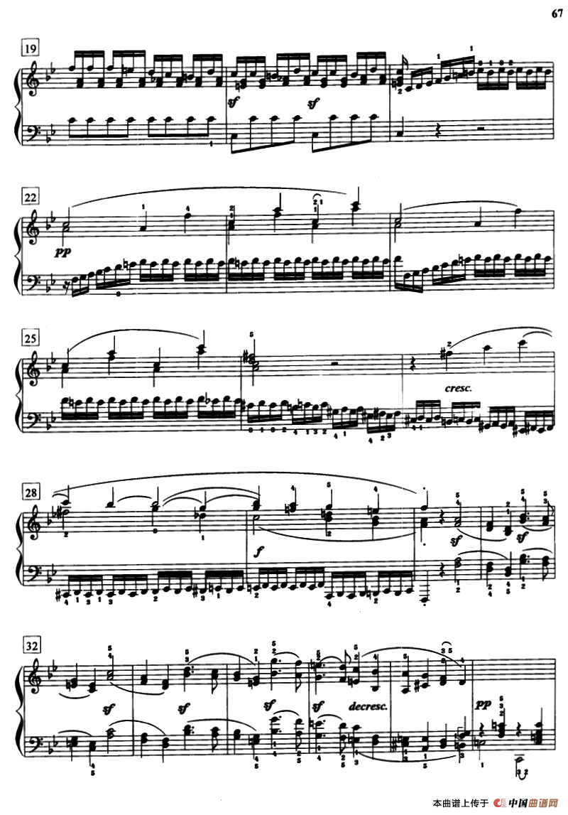 bB大调奏鸣曲Op.22（第一乐章）