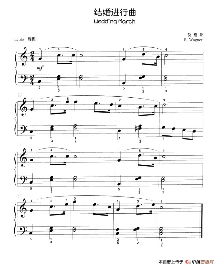 结婚进行曲（儿童古典钢琴小品）