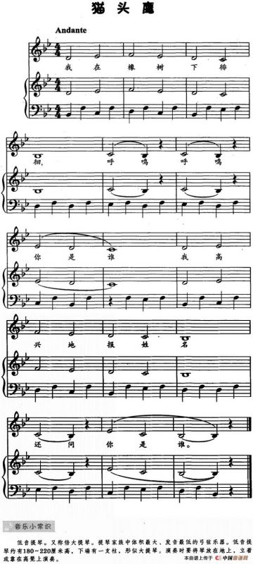 猫头鹰（儿歌弹唱）