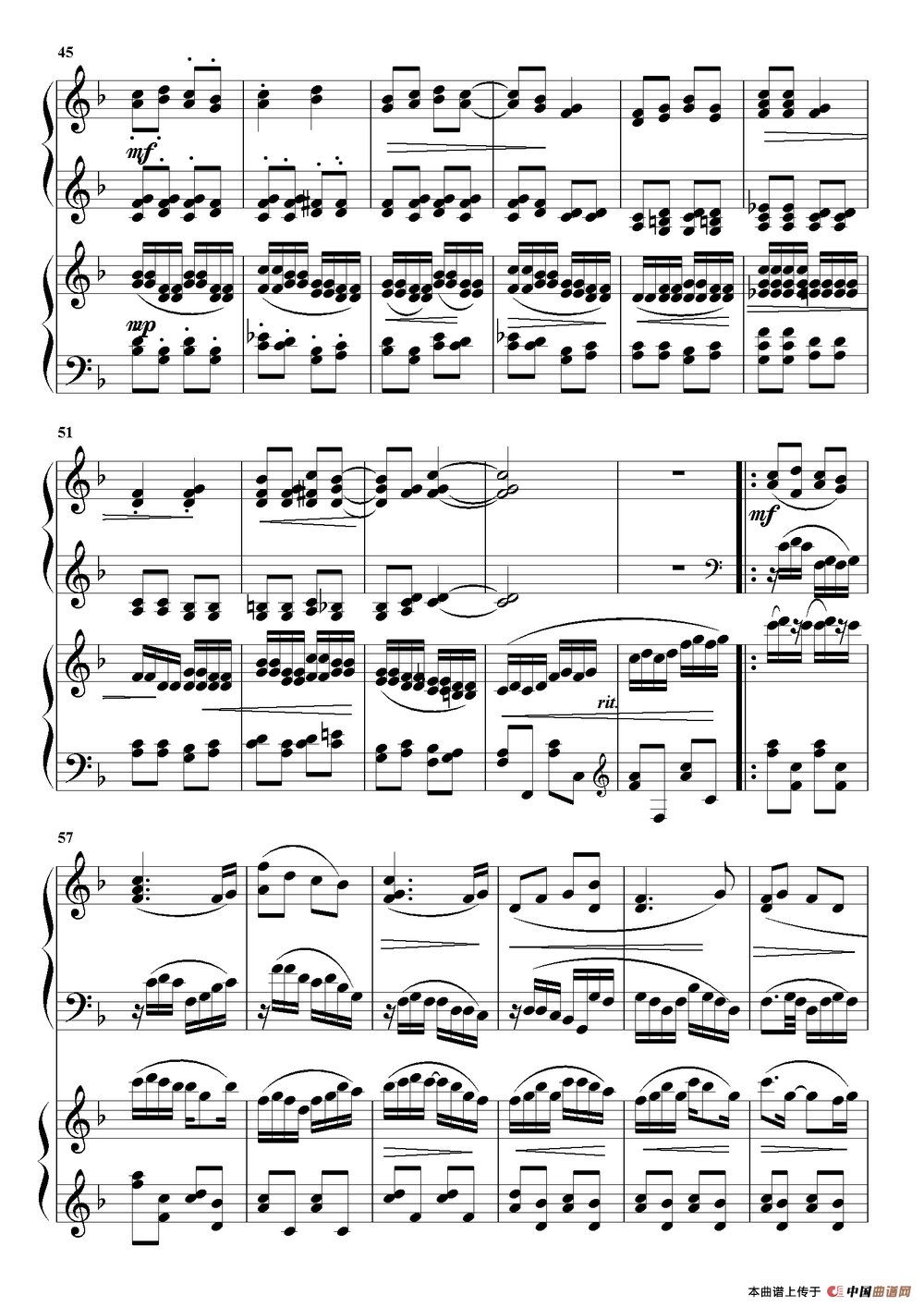 太阳出来喜洋洋（双钢琴曲）