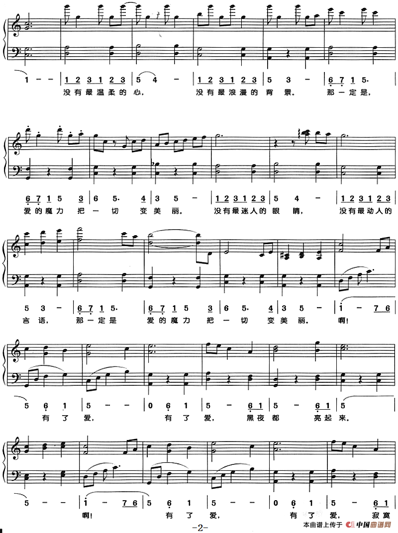 有了爱（钢琴弹唱）