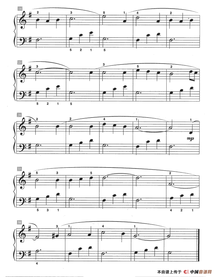 乘着歌声的翅膀（儿童古典钢琴小品）