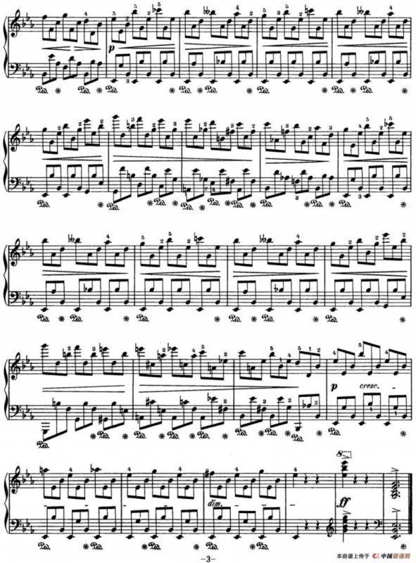 肖邦 24首钢琴前奏曲 Op.28 No.19 降E大调