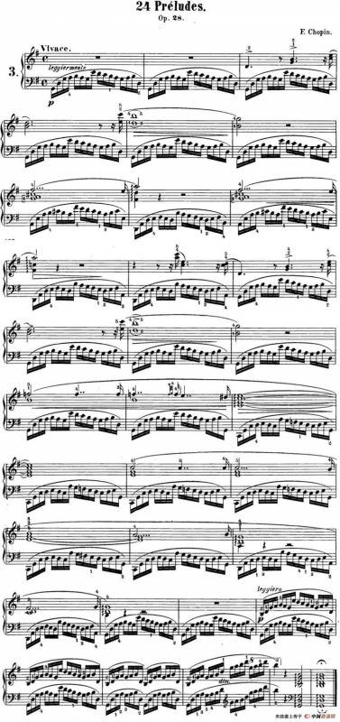 肖邦 24首钢琴前奏曲 Op.28 No.3 G大调