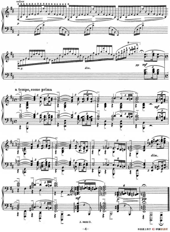 拉赫玛尼诺夫 钢琴前奏曲21 B小调 Op.32 No.10