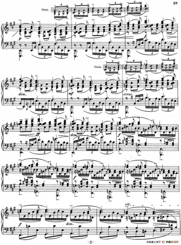 拉赫玛尼诺夫 钢琴前奏曲20 A大调 Op.32 No.9