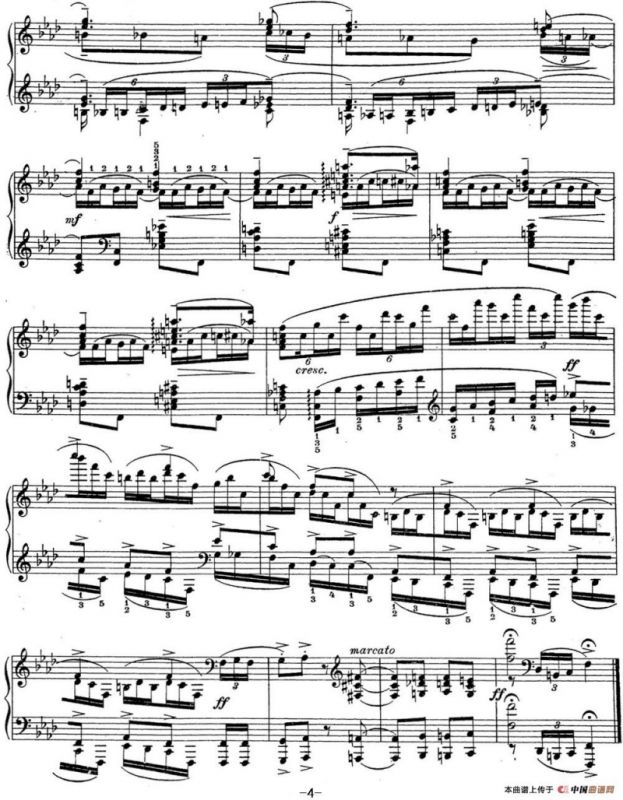 拉赫玛尼诺夫 钢琴前奏曲17 F小调 Op.32 No.6