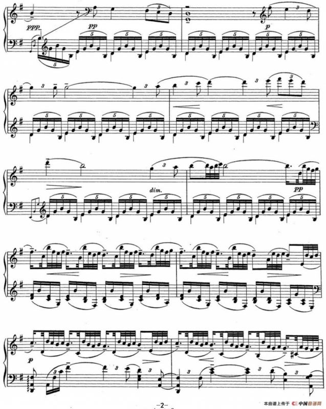 拉赫玛尼诺夫 钢琴前奏曲16 G大调 Op.32 No.5