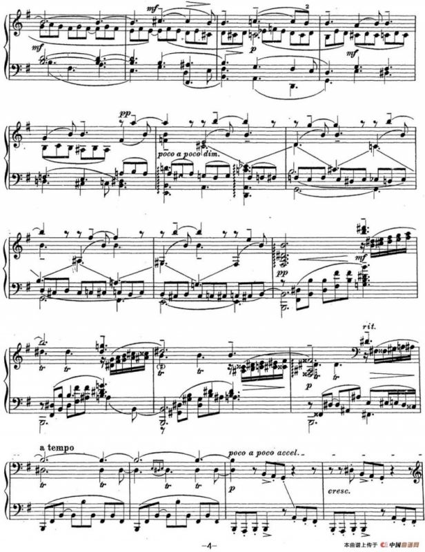 拉赫玛尼诺夫 钢琴前奏曲15 E小调 Op.32 No.4