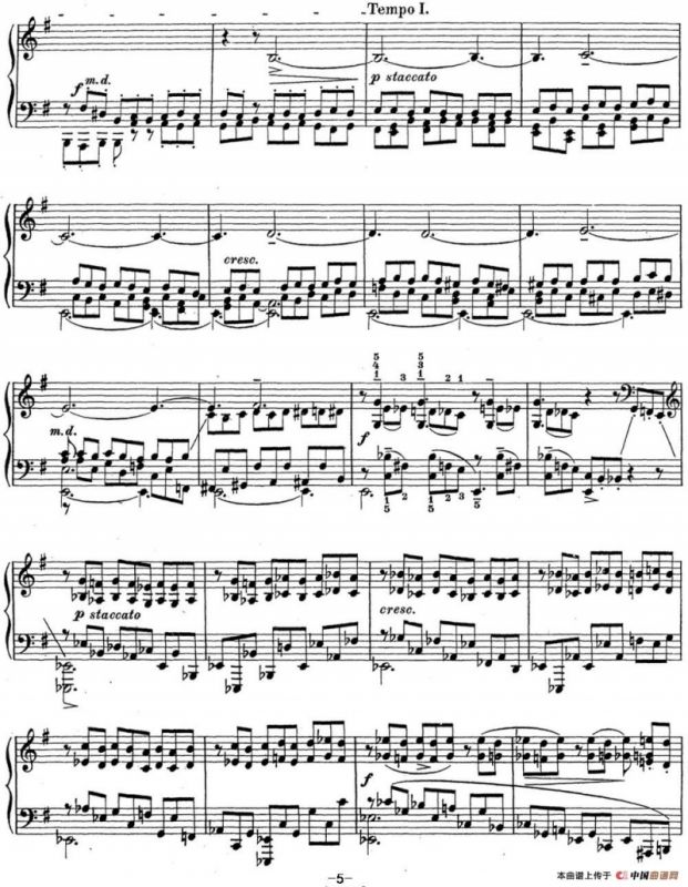 拉赫玛尼诺夫 钢琴前奏曲15 E小调 Op.32 No.4