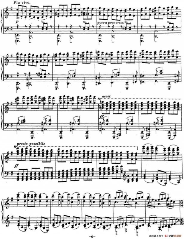 拉赫玛尼诺夫 钢琴前奏曲15 E小调 Op.32 No.4