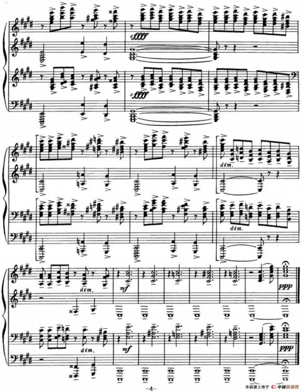 拉赫玛尼诺夫 钢琴前奏曲 Op.3 No.2