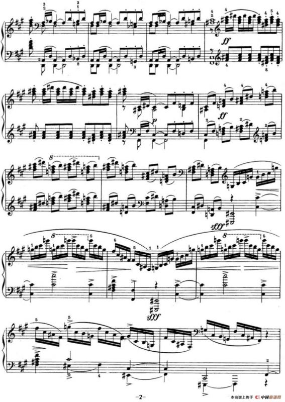 拉赫玛尼诺夫 幻想小品集 Op.3 No.4 小丑 升f小调