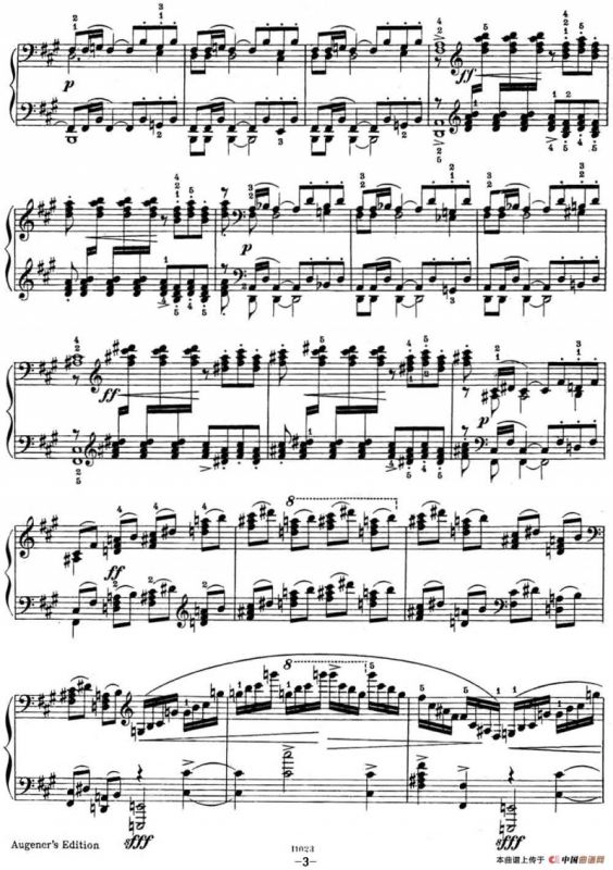 拉赫玛尼诺夫 幻想小品集 Op.3 No.4 小丑 升f小调