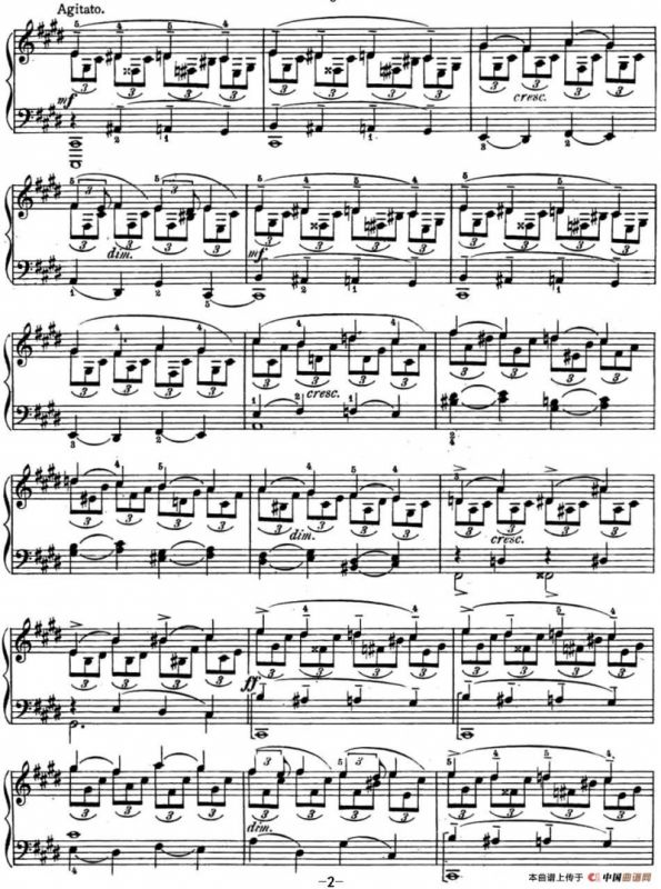 拉赫玛尼诺夫 幻想小品集 Op.3 No.2 前奏曲 升c小调