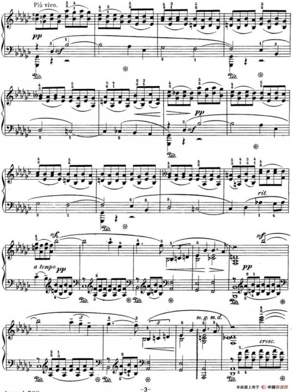 拉赫玛尼诺夫 幻想小品集 Op.3 No.1 悲歌 降e小调