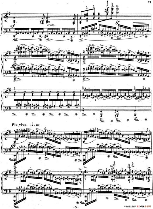 拉赫玛尼诺夫 音乐瞬间 Op.16 No.4 e小调